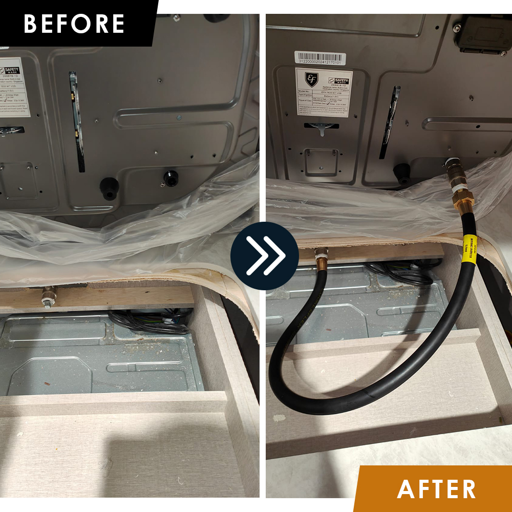 Gas Stove Hose Installation- Gas Service - Before n After