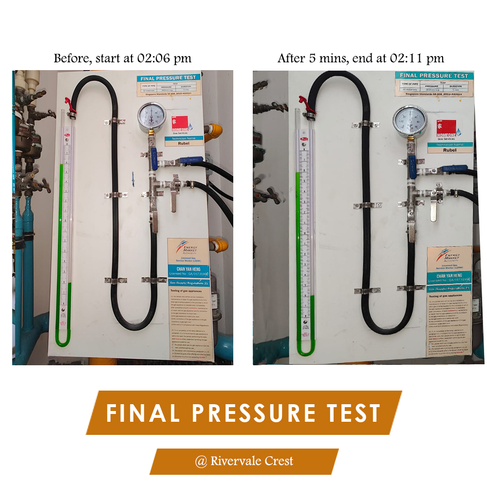 Gas Hose Relocation Condo- Gas Service - Final Pressure Test