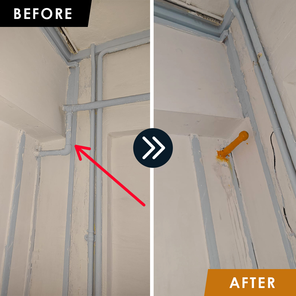 HDB Gas Pipe Termination - Gas Service 00- Before n After