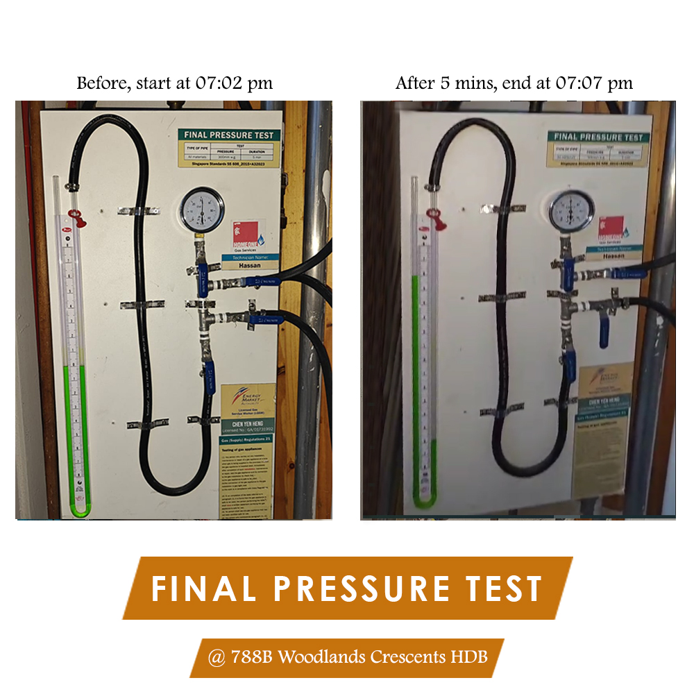 gas pipe replacement - HDB - Gas Service - Final Pressure Test
