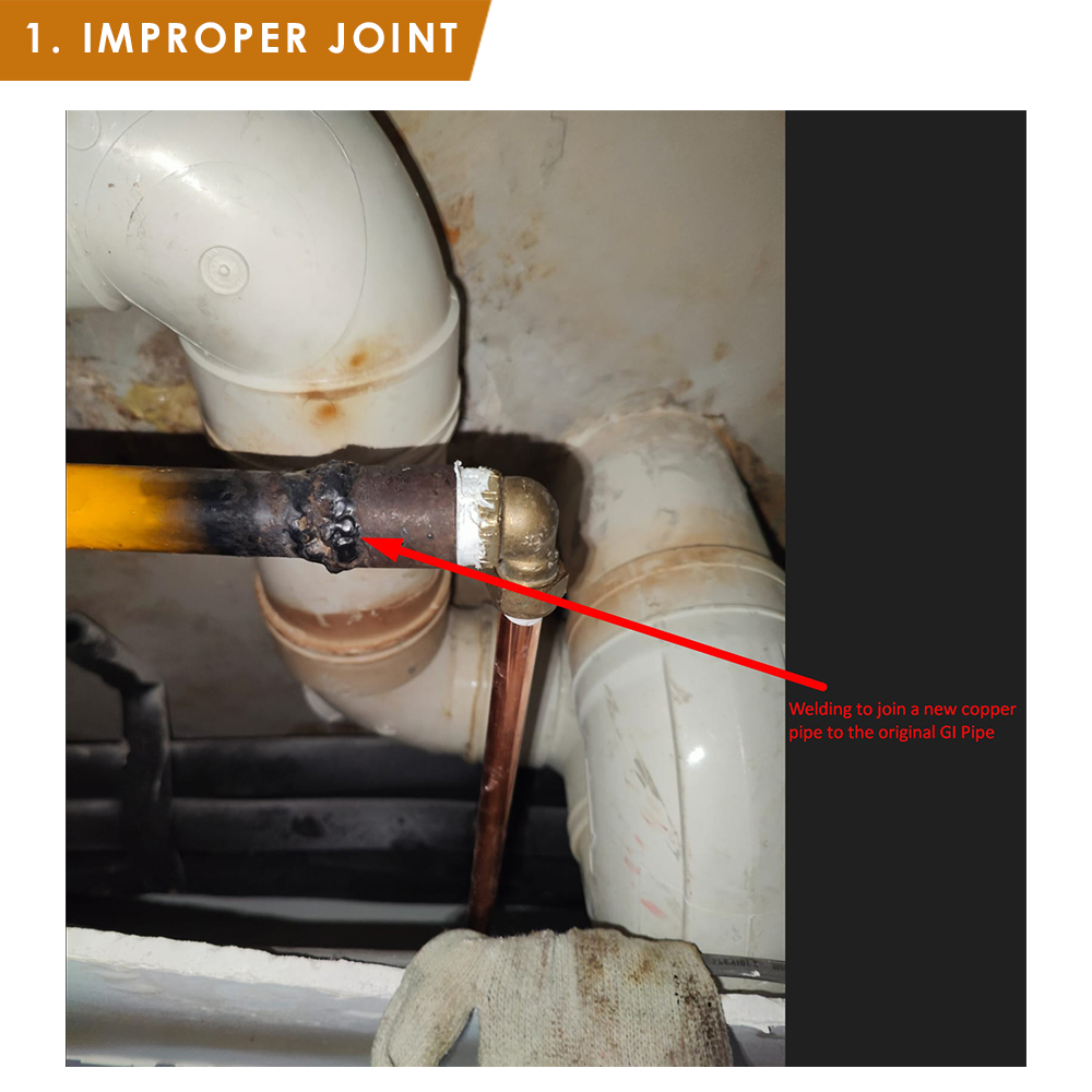 Gas Work Alteration A&A Inspection - Inz Residence - 01 IMPROPER JOINT